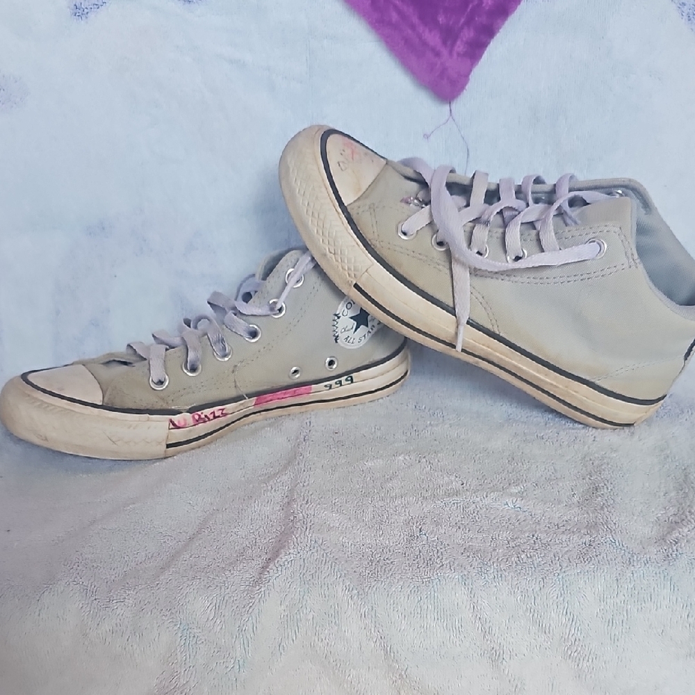 Beige Low-Top Sneakers